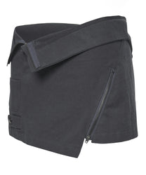 Asymmetrical Folded Skirt (Dark Gray)