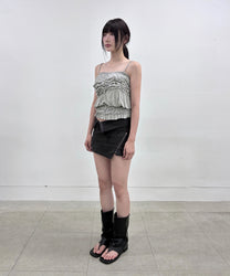 Asymmetrical Folded Skirt (Black)