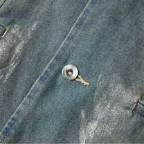Bleu Washed Oversized Blazer