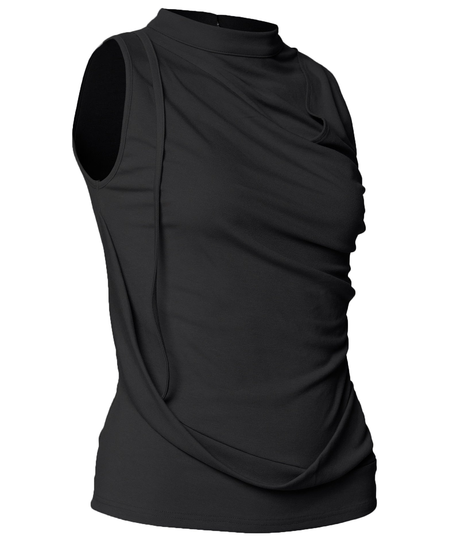 Draped Sleeveless Top