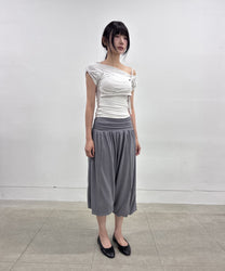 Wide Capri Pants (Dark Gray)