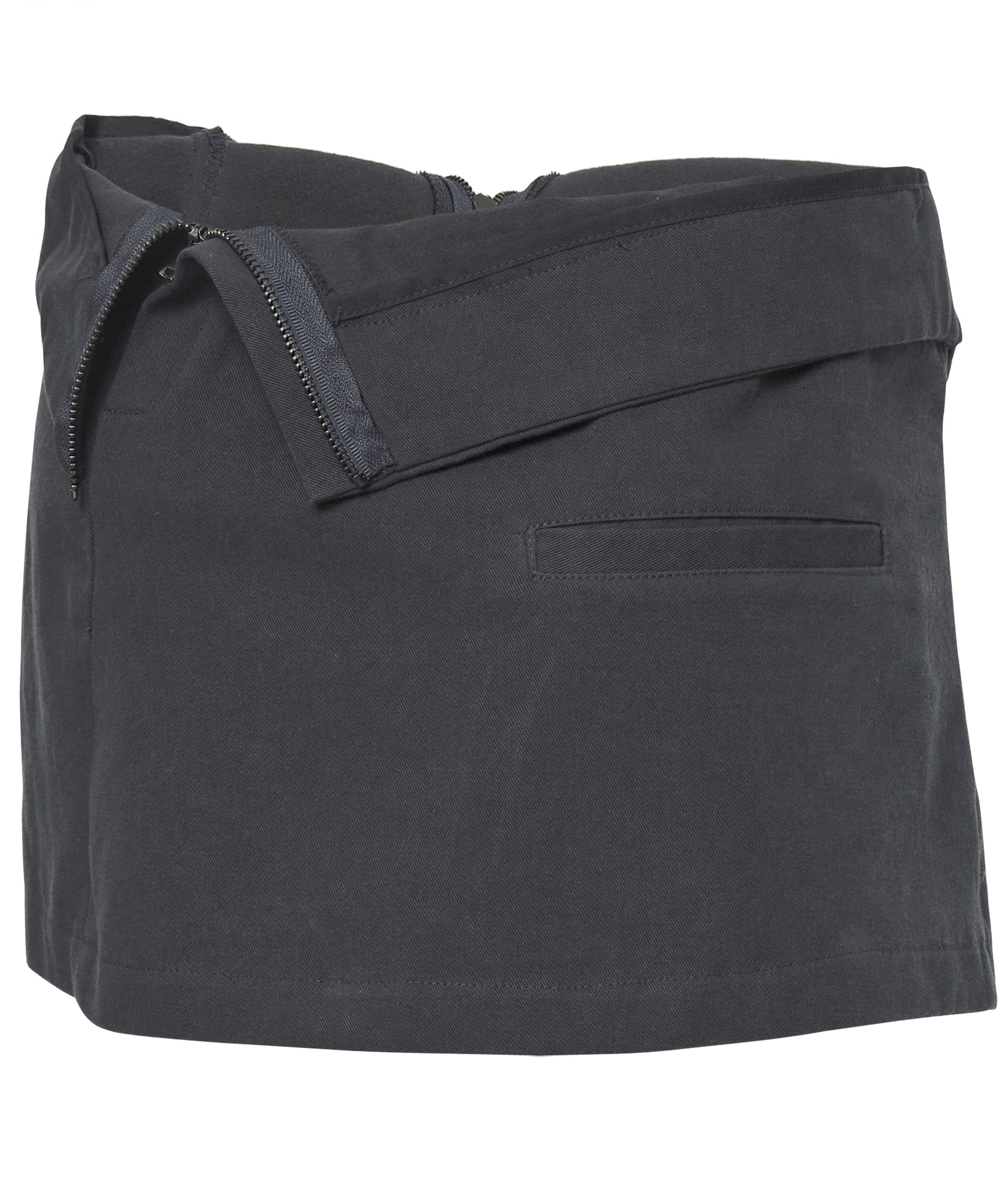 Asymmetrical Folded Skirt (Dark Gray)