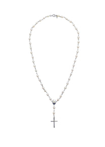 Pearl Link Cross Necklace