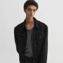 Legacy Denim Jacket &amp; Legacy Flare Denim Pants (Washed Black, Set)