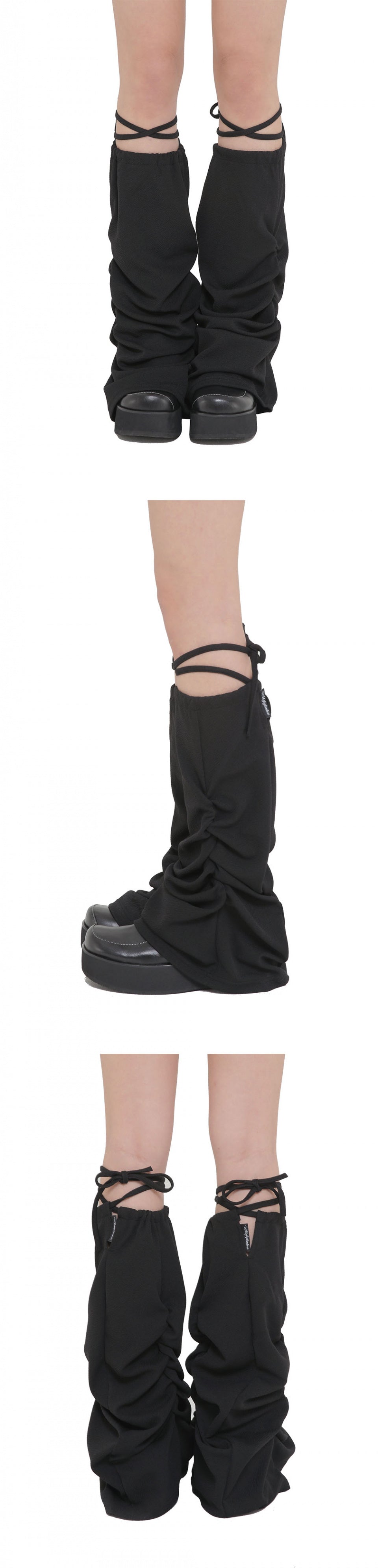 SHIRRING LEG WARMER(BLACK)