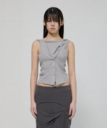 Asymmetric Snap Hoodie