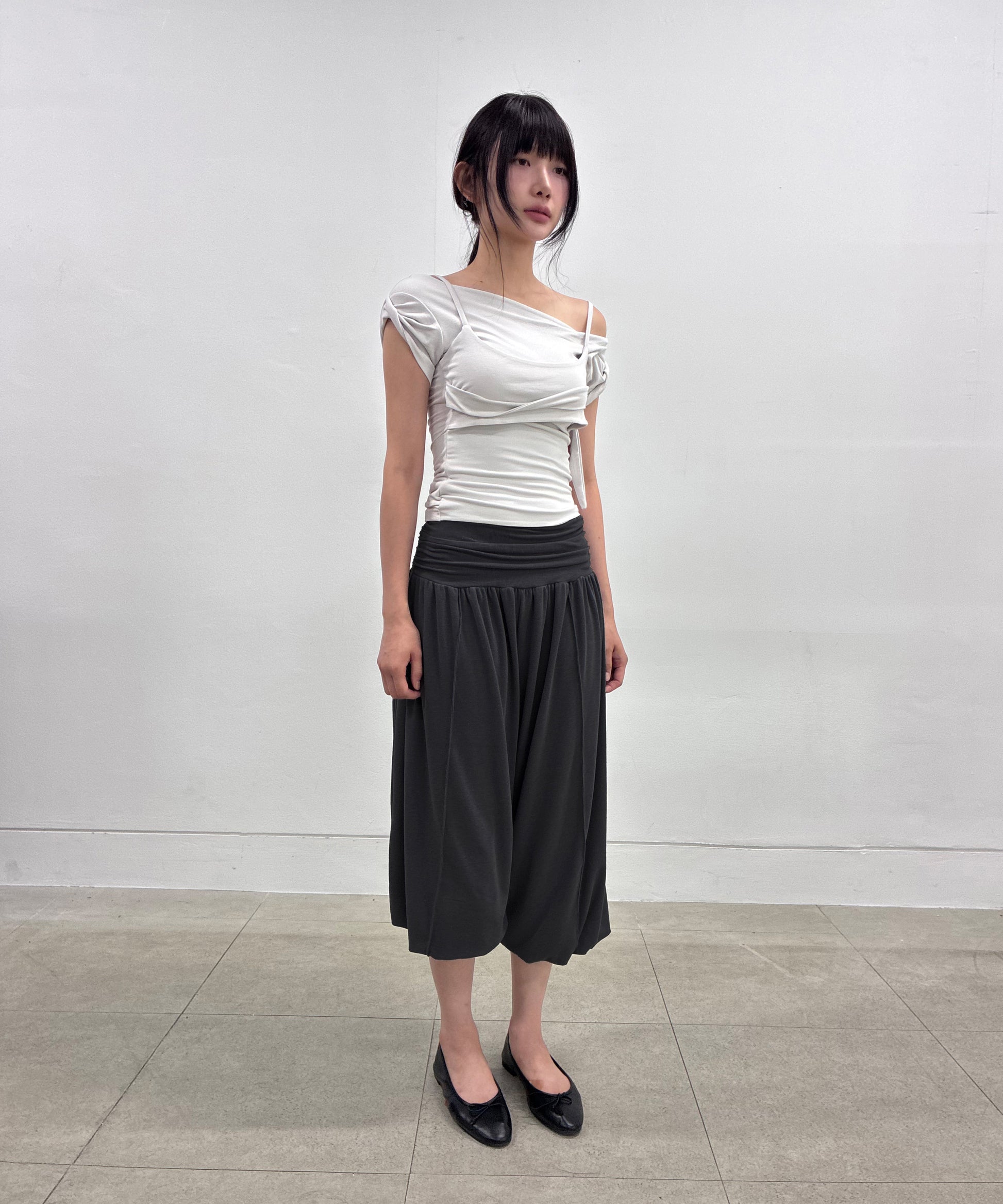 Wide Capri Pants (Black)
