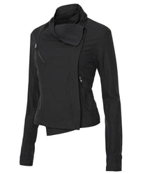 Asymmetrical Biker Jacket (Black)