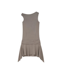 Asymmetric Stud Onepiece (Warm Gray)