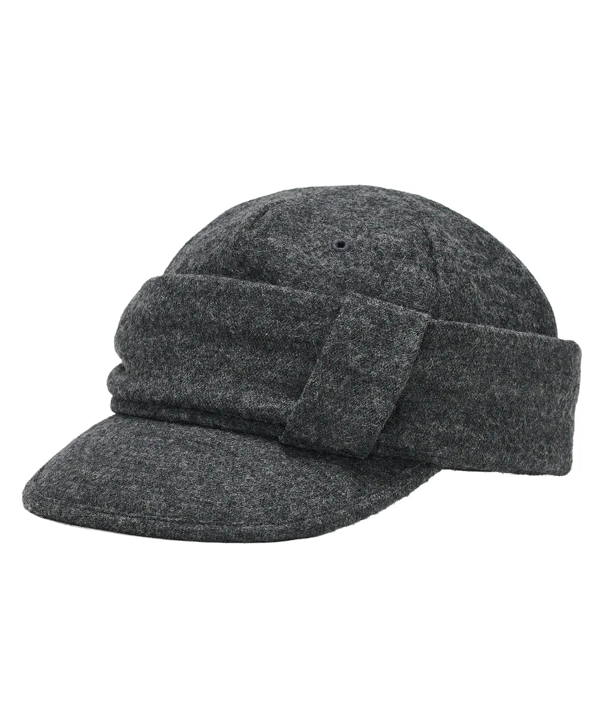 Wool Belted Cap [Charcoal]