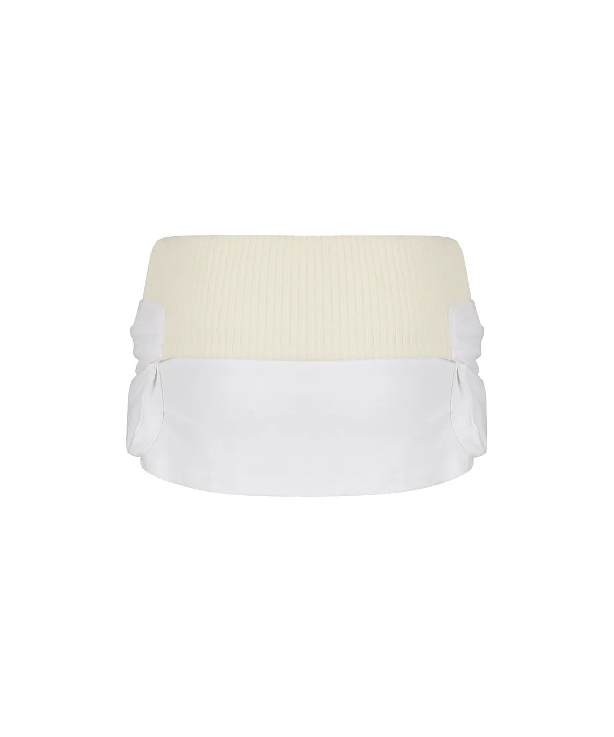 Knit Micro Skirt Ivory