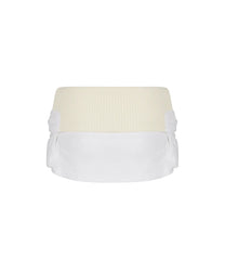 Knit Micro Skirt Ivory