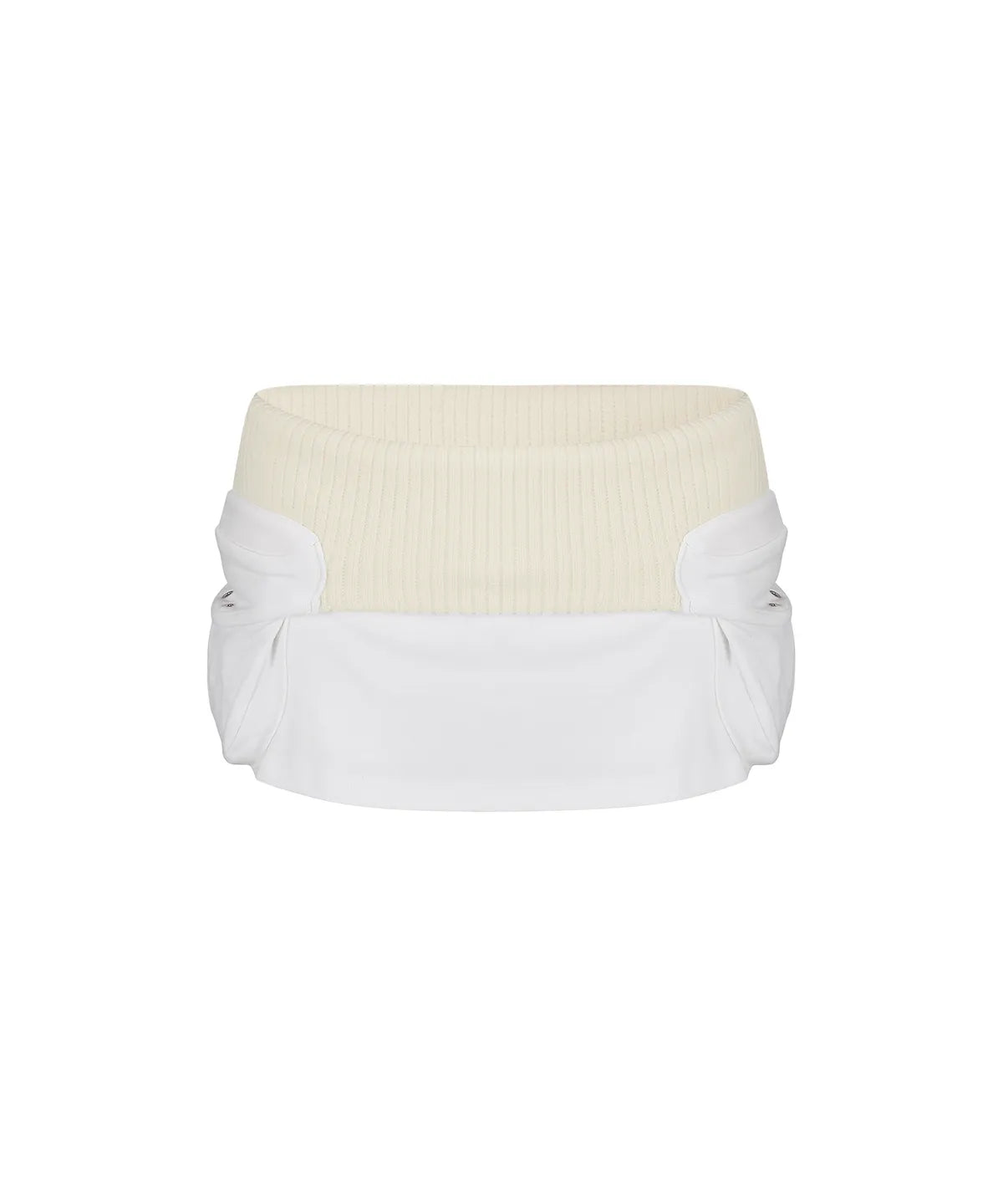 Knit Micro Skirt Ivory