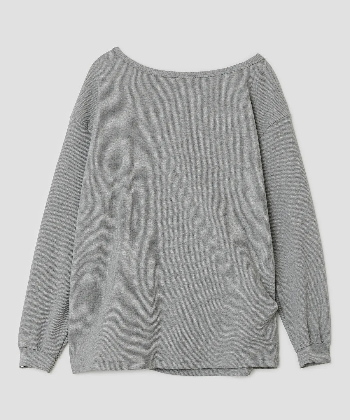 Textured Ruched Off Shoulder Top [Gray]
