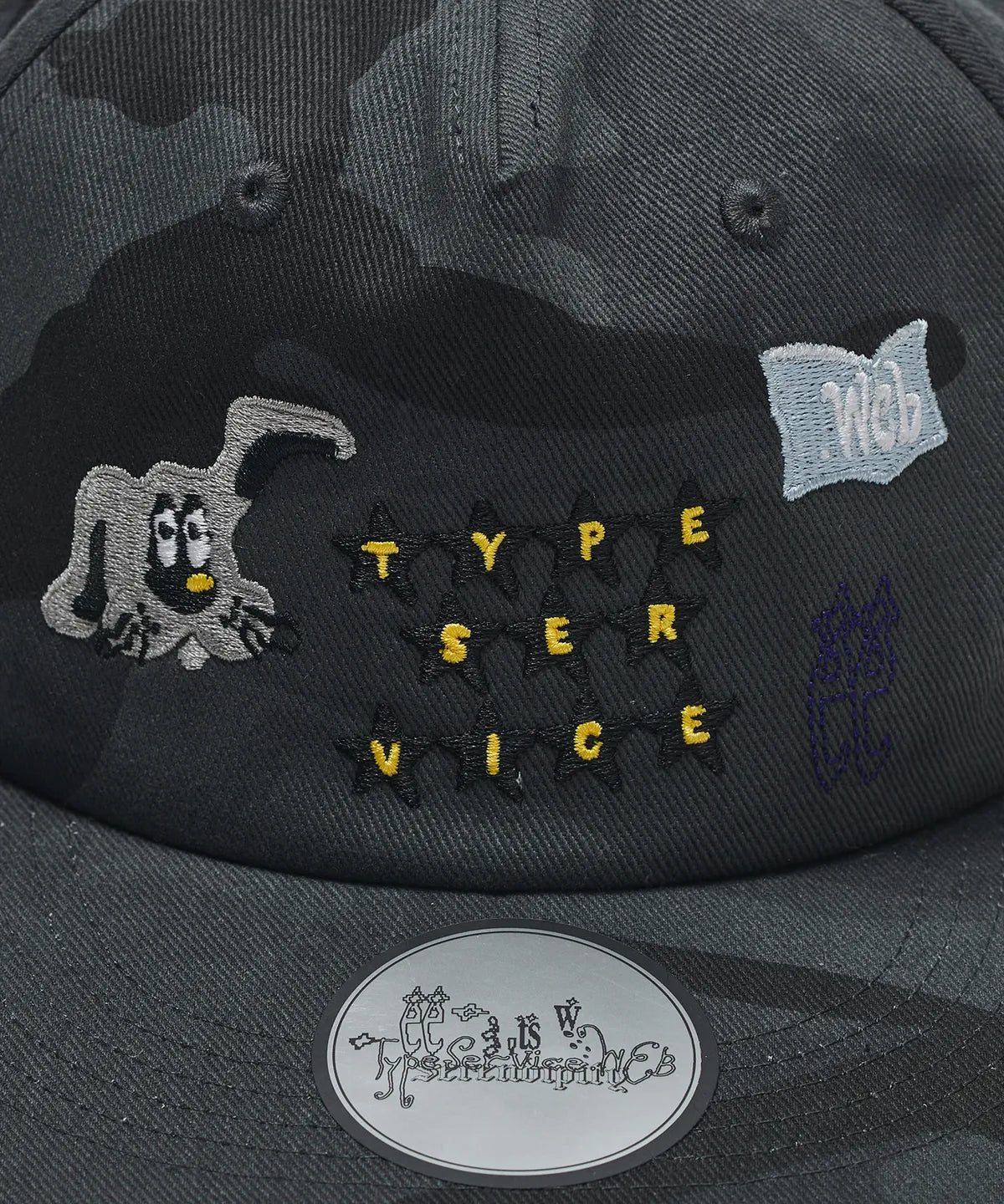 Mini Embroidered Camo Cap [Charcoal]