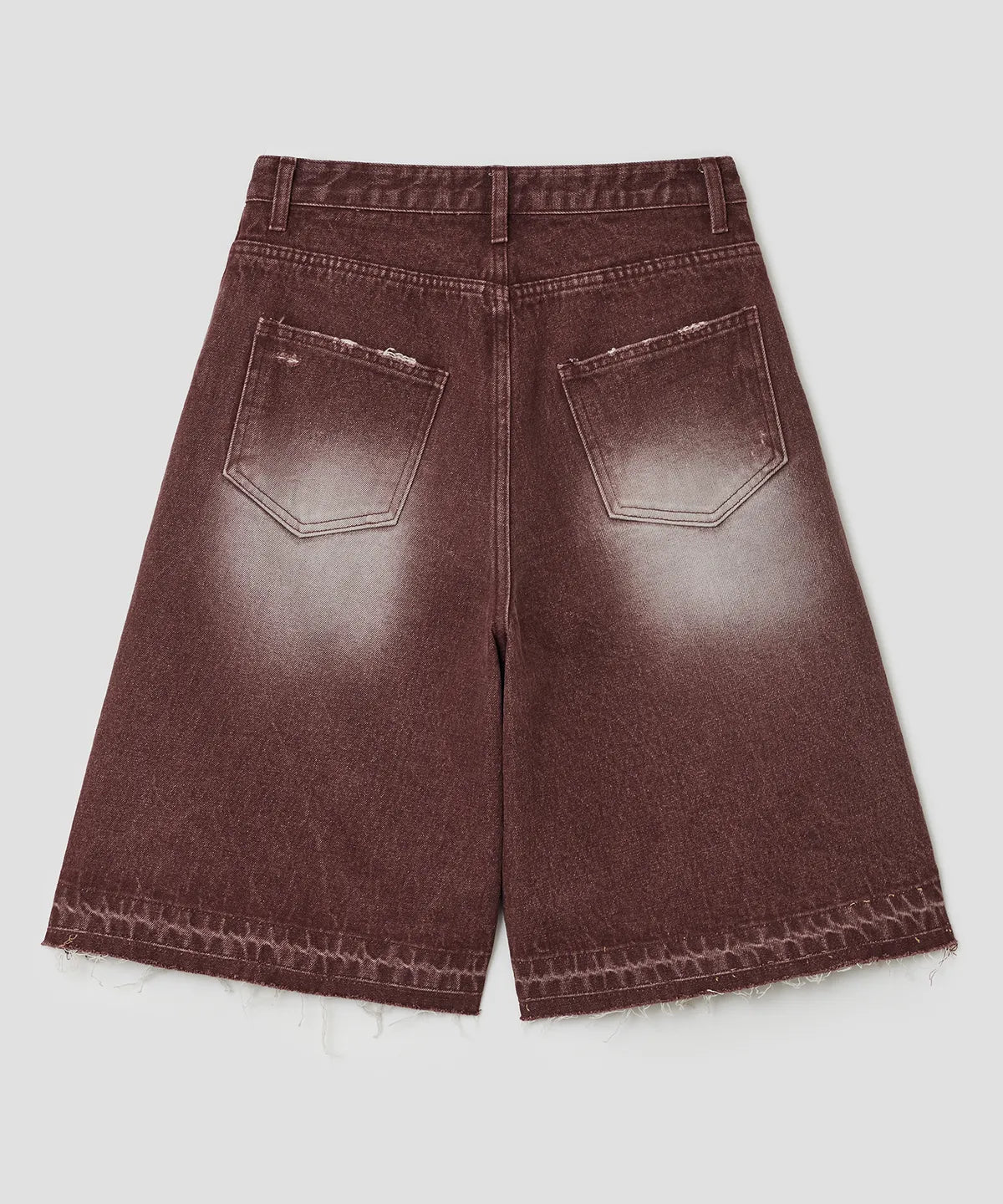 Damaged Stone Bermuda Shorts [Wine]