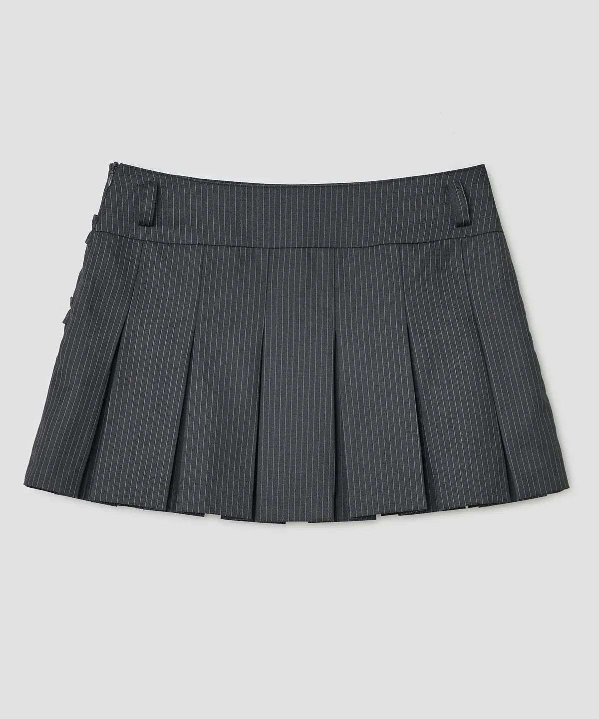 Ruffled Stripe Skirt [Charcoal]