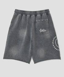Washed Hotfix Shorts [Charcoal]