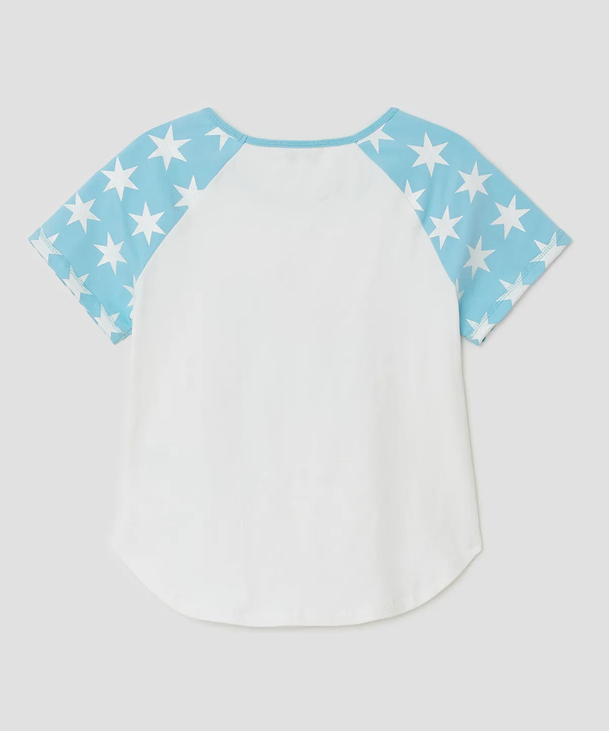Star Sleeve Spray Raglan Top [Blue]