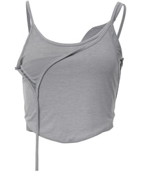 Layered Sculpt Top (Gray)