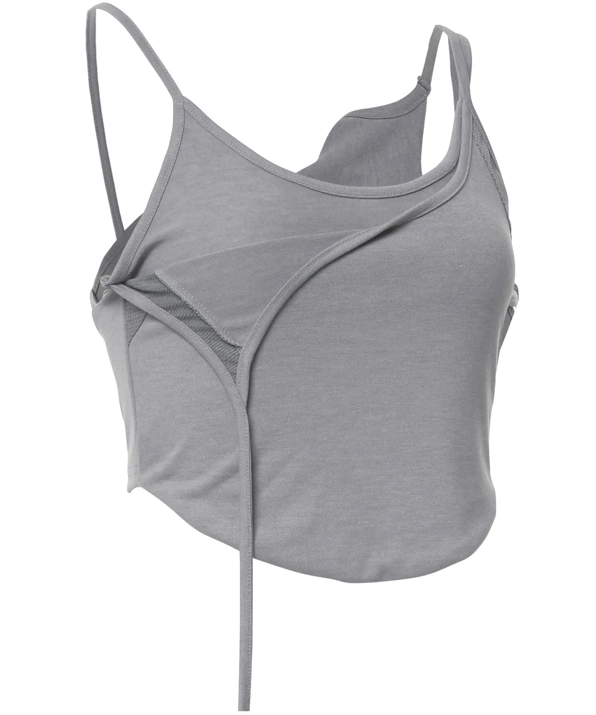 Layered Sculpt Top (Gray)
