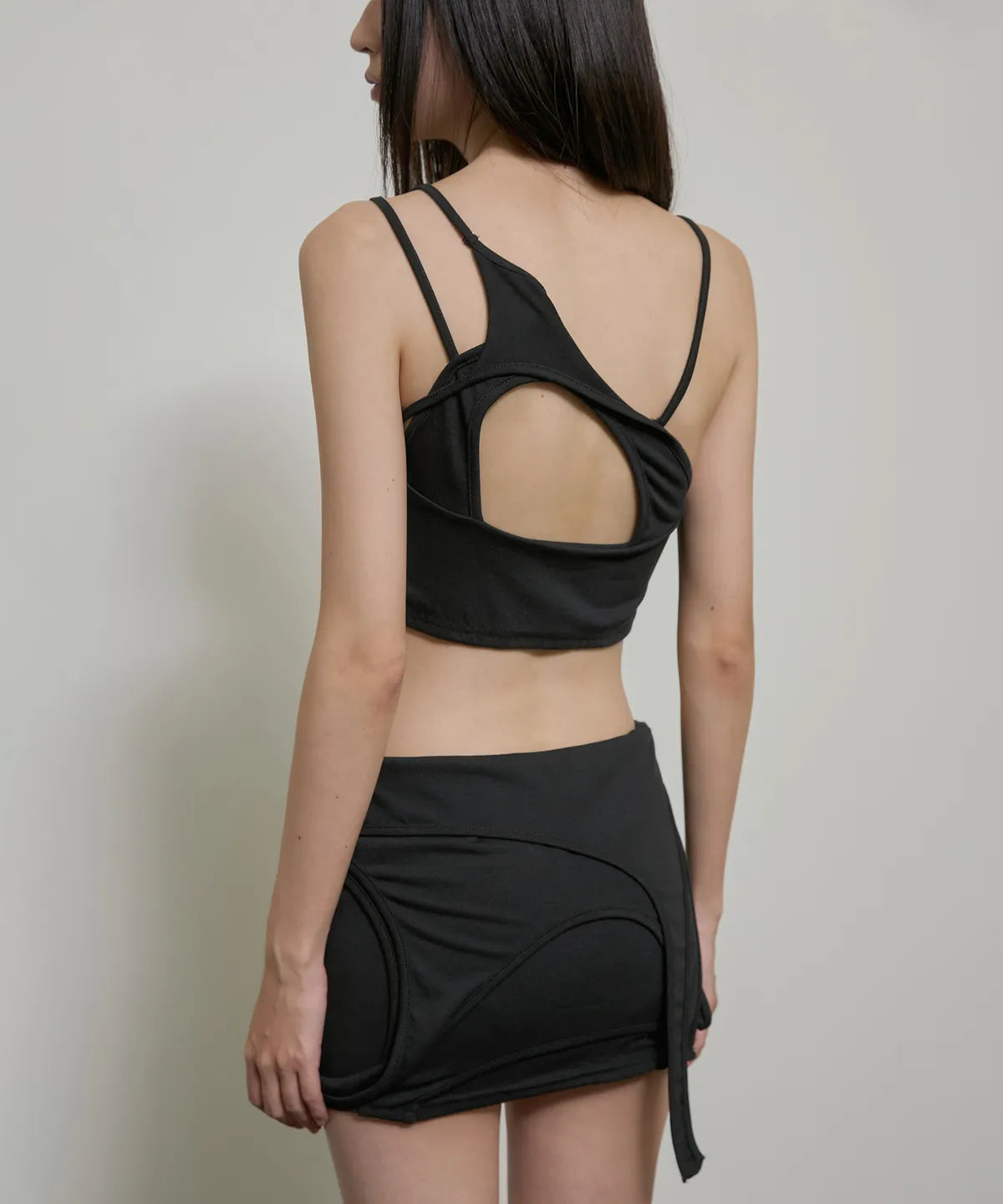 Layered Sculpt Top (Black)