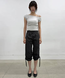 Structured Capri Pants (Black)