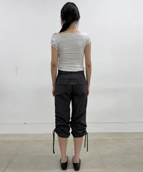 Structured Capri Pants (Black)