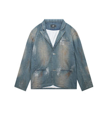 Bleu Washed Oversized Blazer