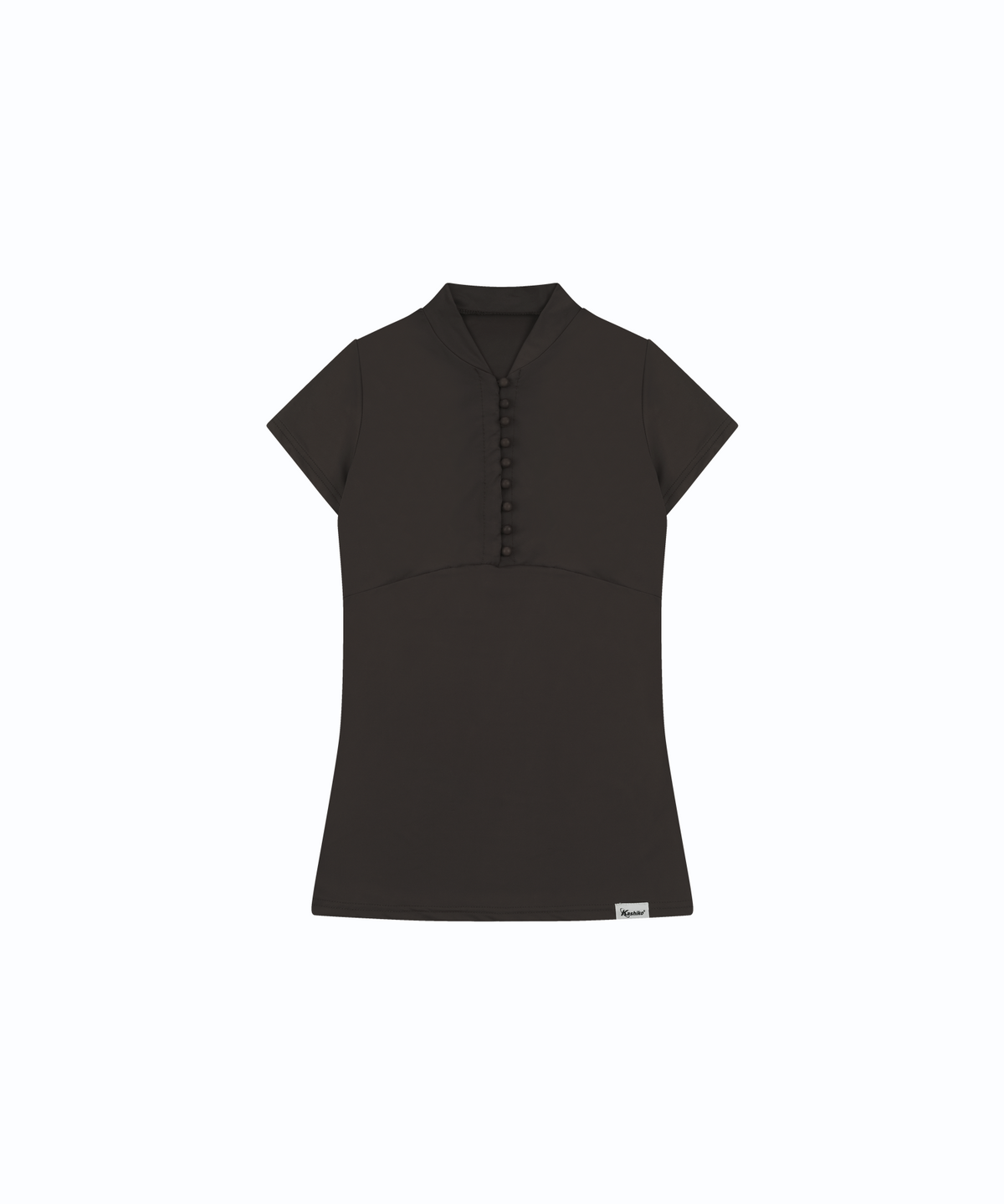 Sleek Deep V Neck T-Shirt (Brown)