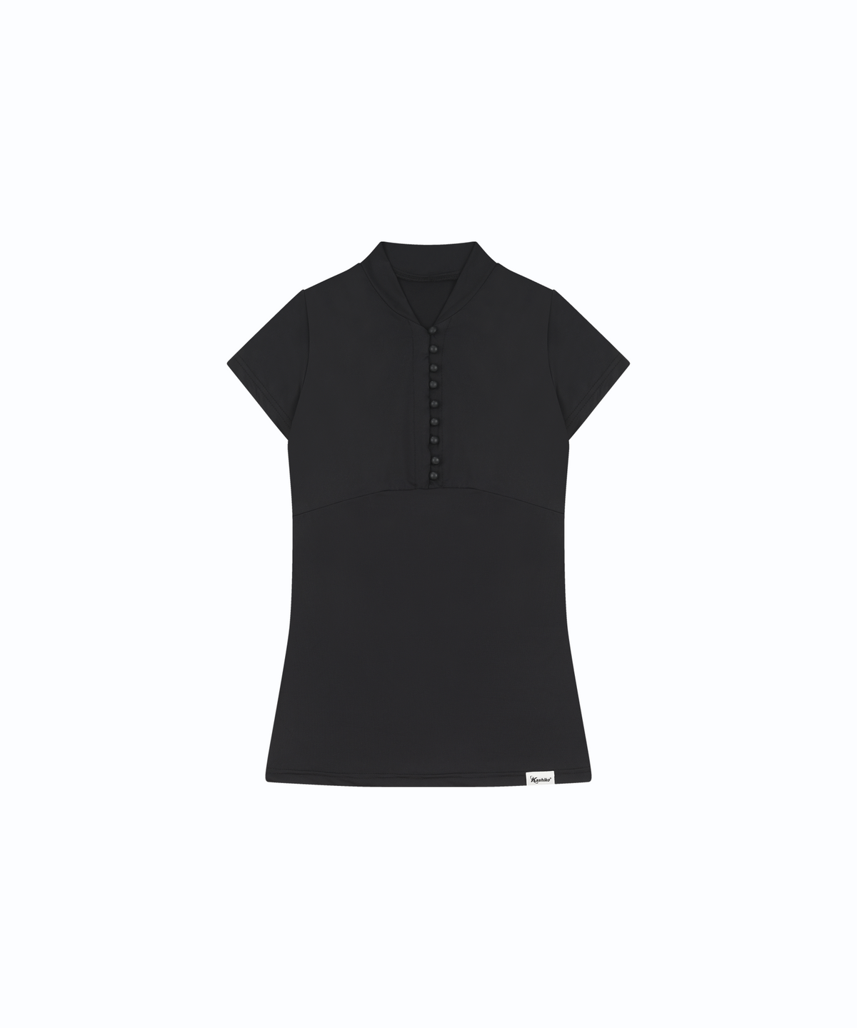 Sleek Deep V Neck T-Shirt (Black)