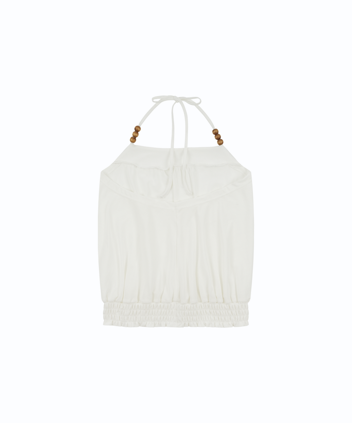 Beadwork Halter Top (White)