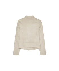 Asymmetric Zip Napoleon Jacket (Light Gray)