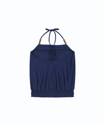 Beadwork Halter Top (Deep Blue)
