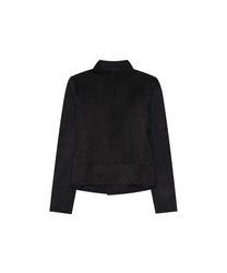 Asymmetric Zip Napoleon Jacket (Black)