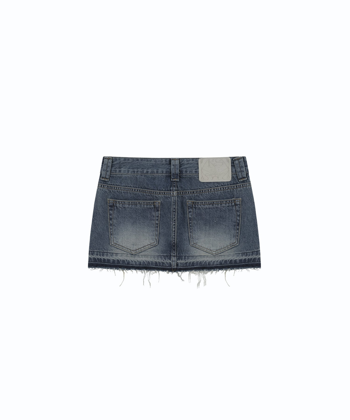 Split Pocket Denim Skirt (Blue)
