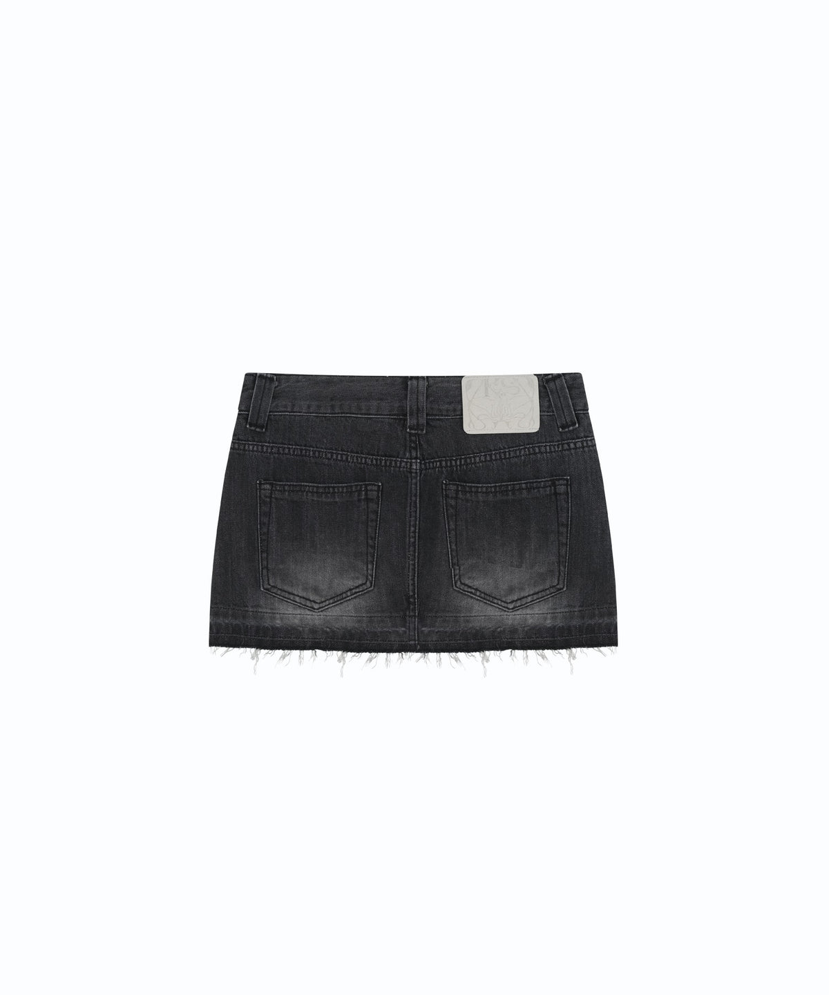 Split Pocket Denim Skirt (Black)