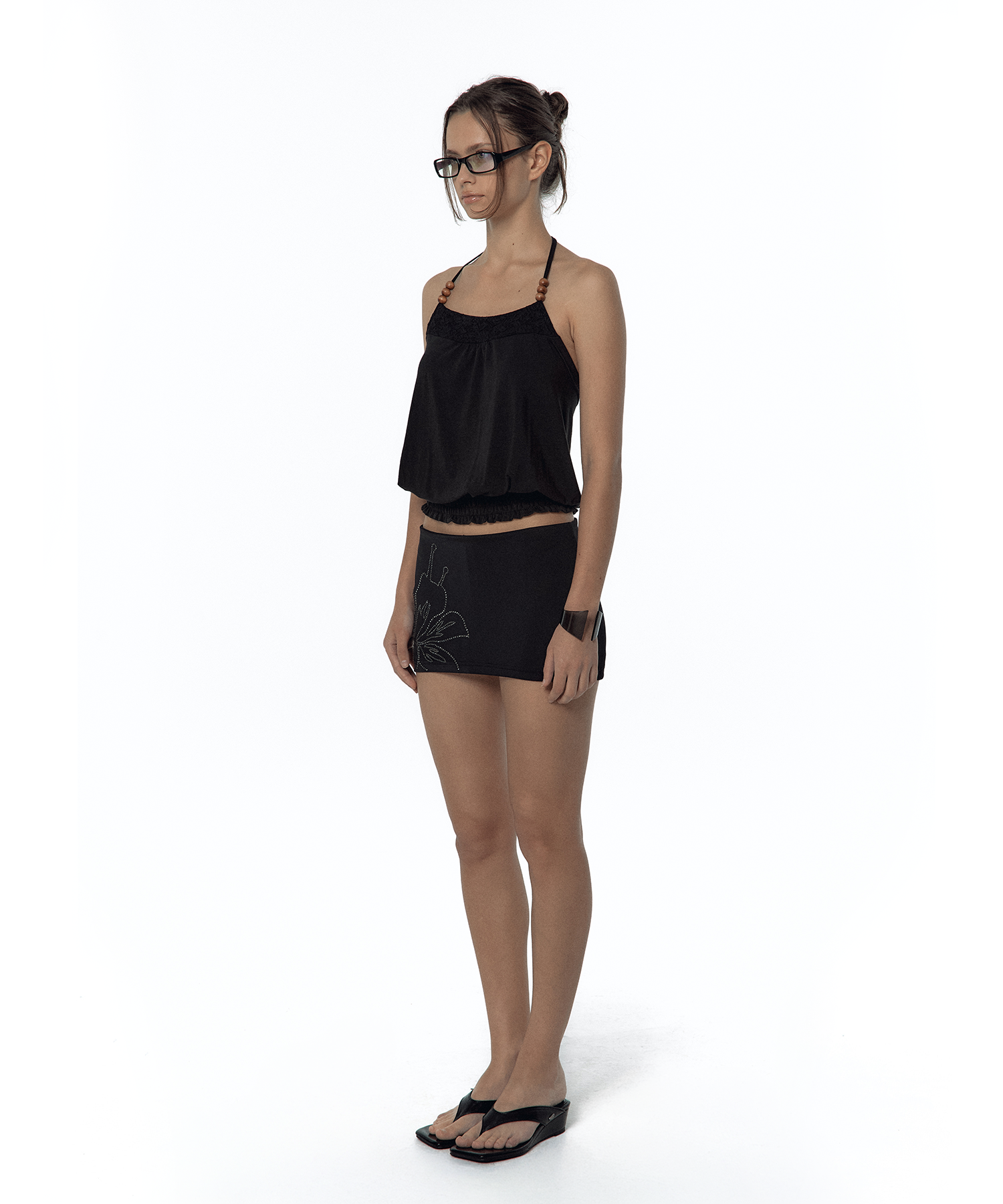 Lily Mini Skirt Pants (Black)
