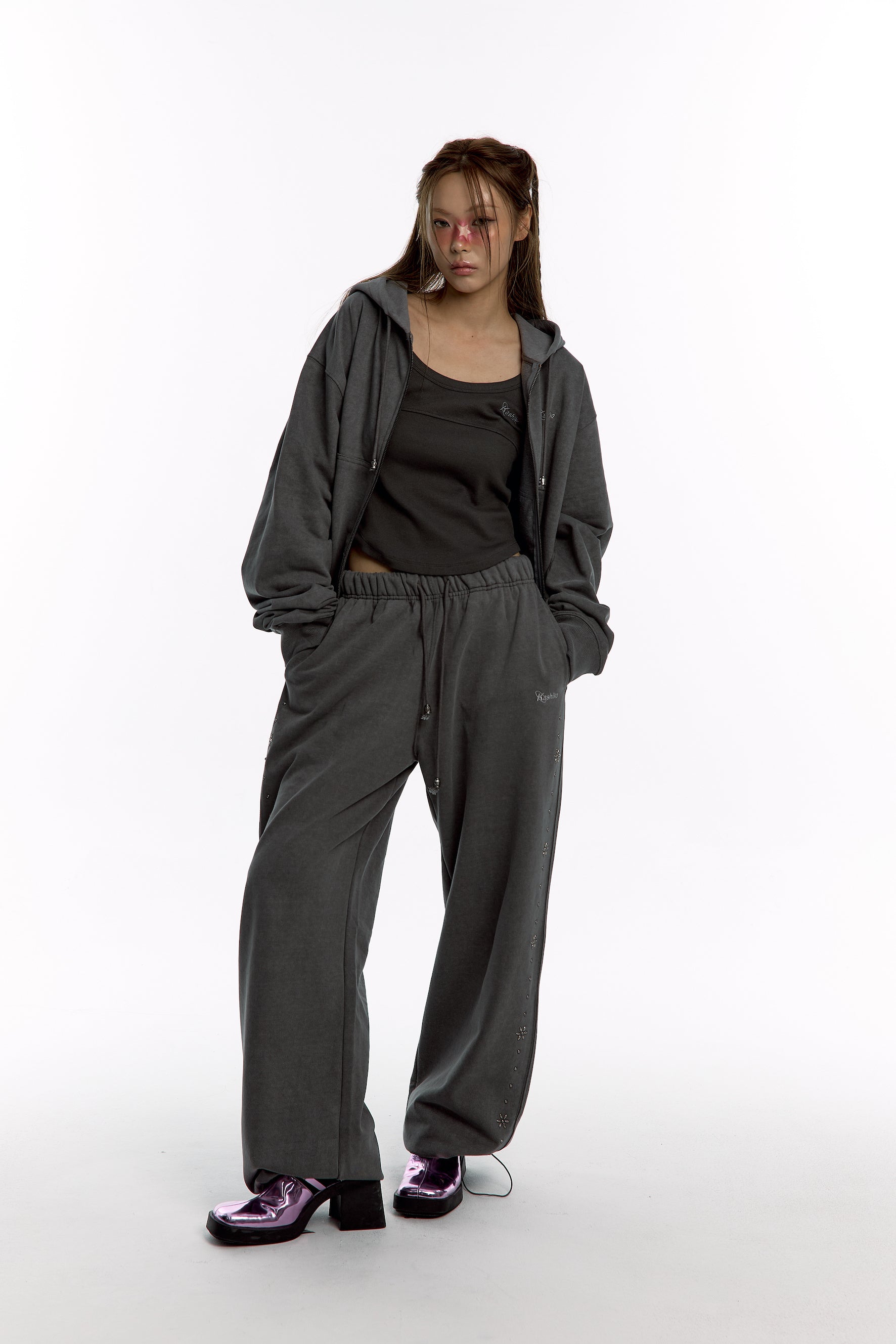 Kashiko Comfy : Monk Trousers (Charcoal)