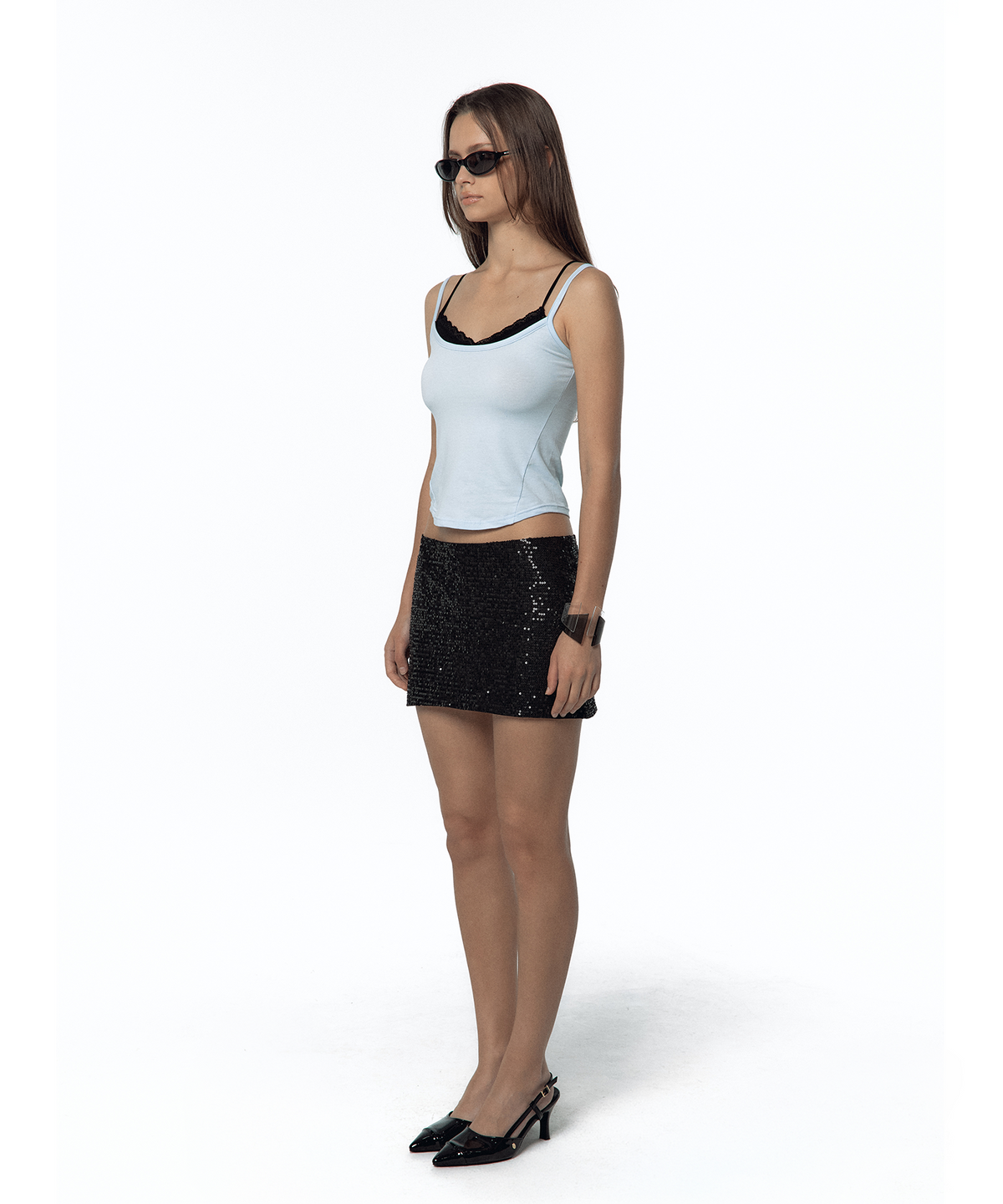 Nessa Lace Top (Skyblue-Black)