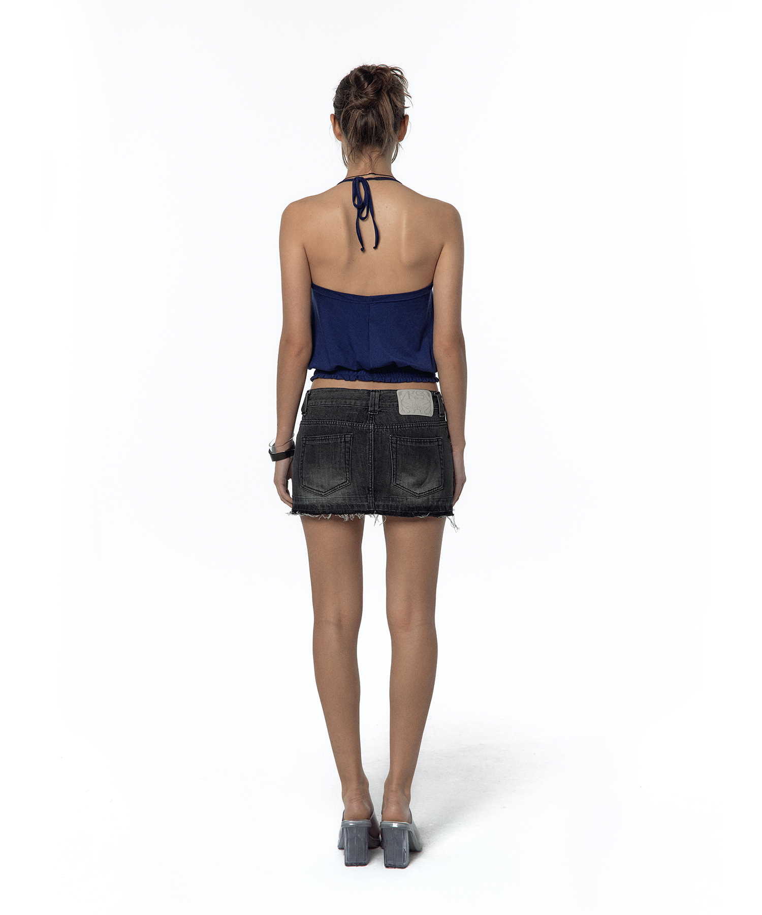 Beadwork Halter Top (Deep Blue)
