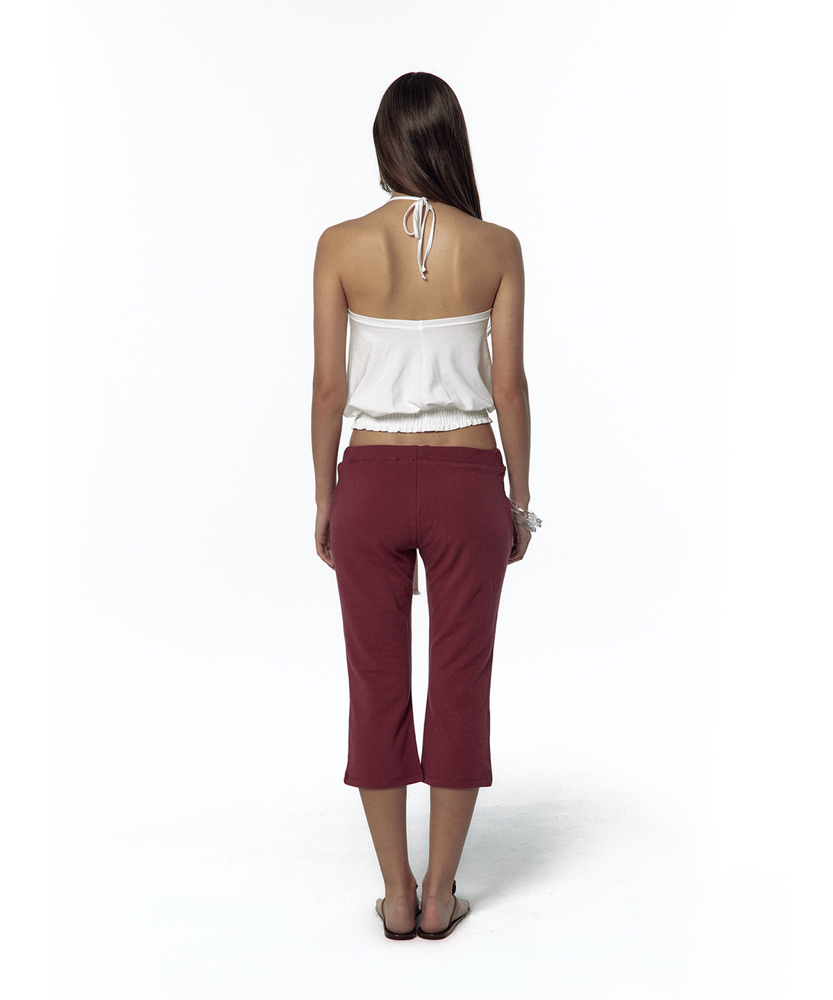 Beadwork Halter Top (White)