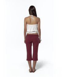 Beadwork Halter Top (White)