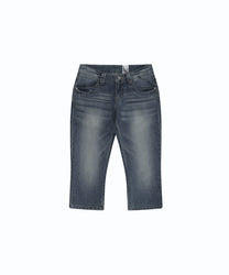 Split Pocket Capri Jeans (Blue)