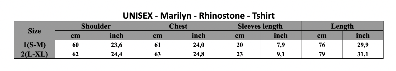 Marilyn - Rhinostone - Tshirt