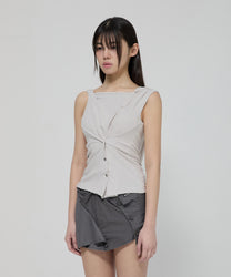 Asymmetric Snap Hoodie