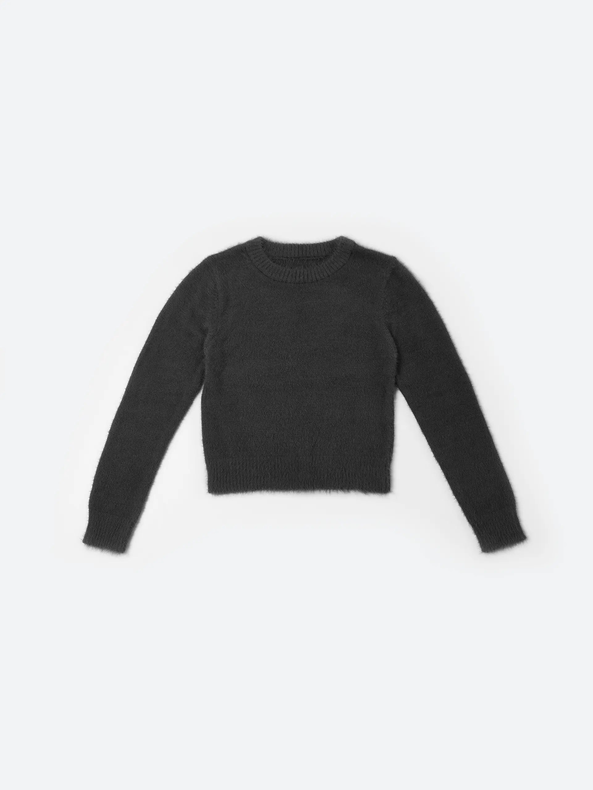 WMNS Dark Gray Brushed Knit Sweater