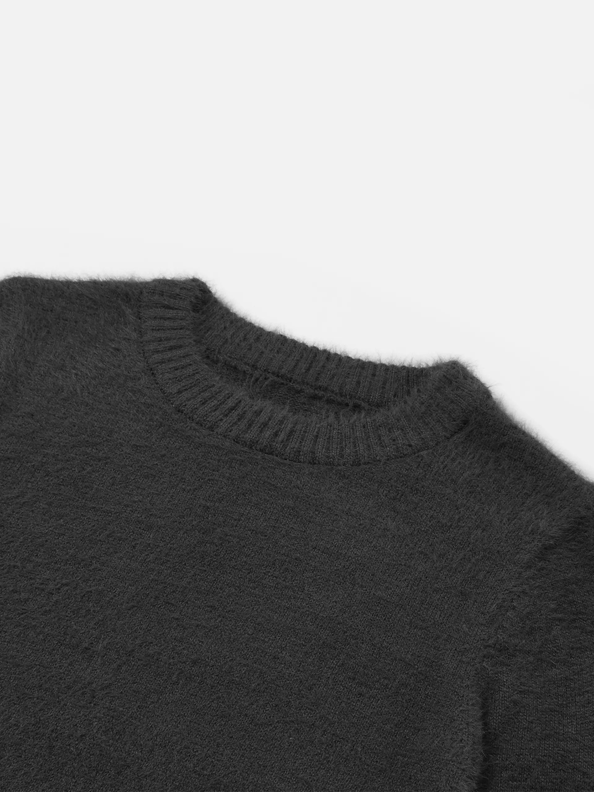 WMNS Dark Gray Brushed Knit Sweater