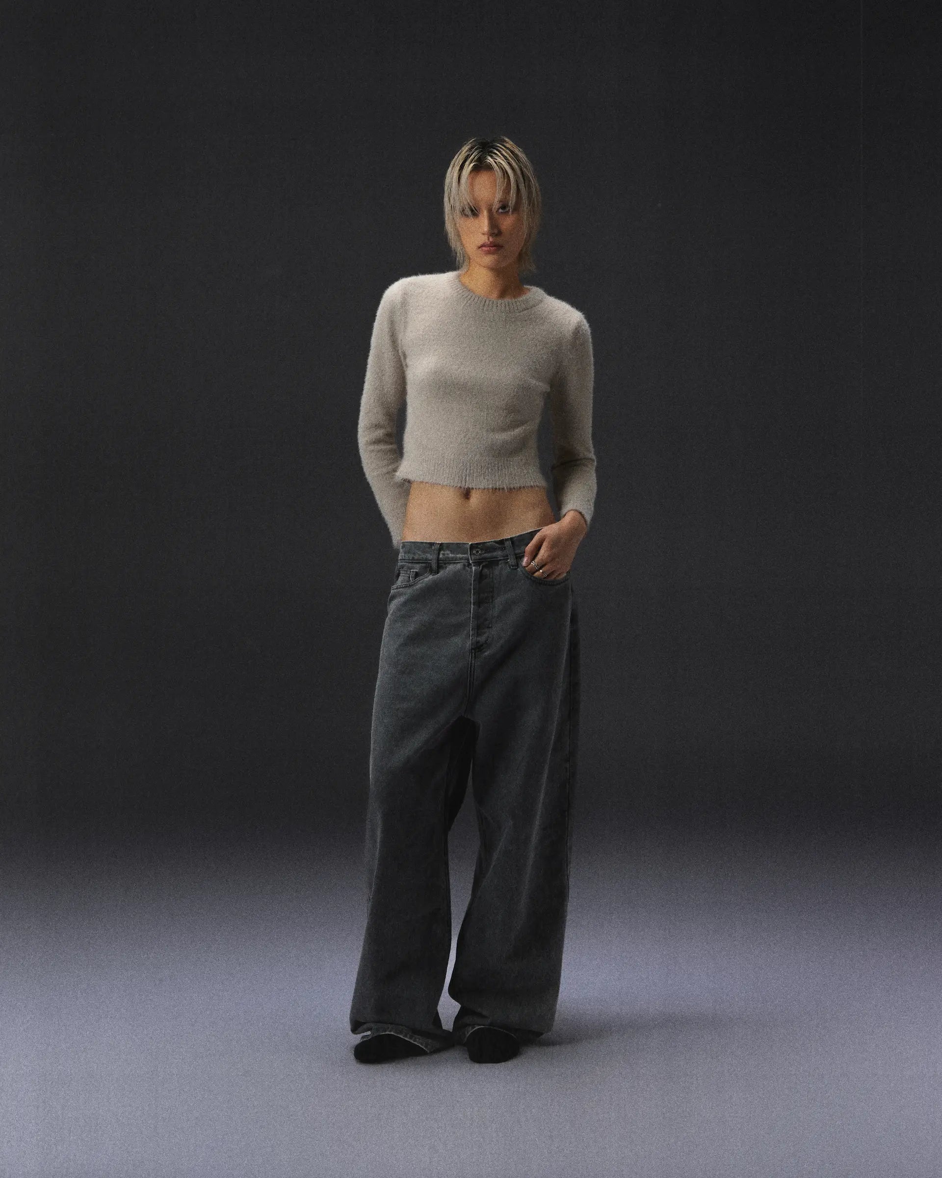WMNS Ivory Brushed Knit Sweater