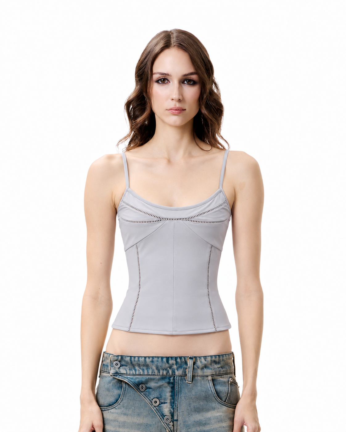 Seam Interlock Tank Top - Fog